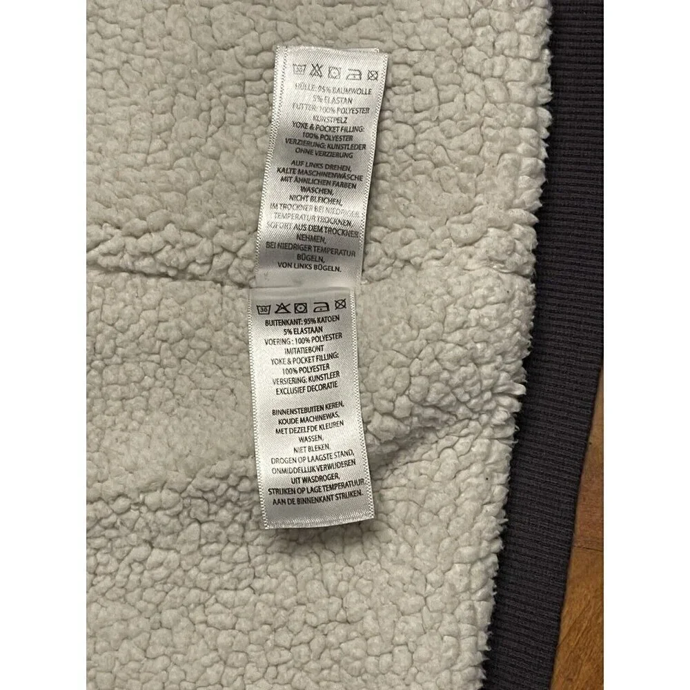 Tommy Bahama Kid's Medium 7-8 Years Gray Full Zip Sweatshirt Faux Fur Lined